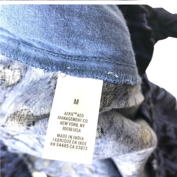 Aerie Cheetah Print Blue and Black Grey Lounge Sleep Pant NWT SZ M - Picture 10 of 12